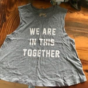 Spiritual gangster cropped flowy tank, size xs